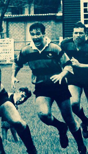 Mike King in action for Narberth during his playing days